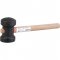 Martelo de borracha 60 mm, cabo em madeira, preto, NOVE54