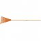 Vassoura pl�stica para jardim com 18 dentes, cabo em madeira 120 cm, laranja, 77850781 TRAMONTINA