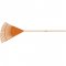 Vassoura pl�stica para jardim com 30 dentes, cabo em madeira 120 cm, laranja, 77850781 TRAMONTINA