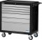 Carro para ferramentas, 80 cm x 45 cm x 86,4 cm, fechado, com 7 gavetas, 350 kgf, preto com cinza, Black Series CR 57B MARCON