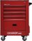 Carro para ferramentas vermelho, 743 mm x 413 mm x 921 mm, 4 gavetas, 3301653 GEDORE RED