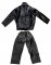 Conjunto PVC,  motoqueiro, M, preto, BRASCAMP