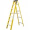 Escada de abrir, fibra de vidro, 6 degraus de alum�nio, COGUMELO